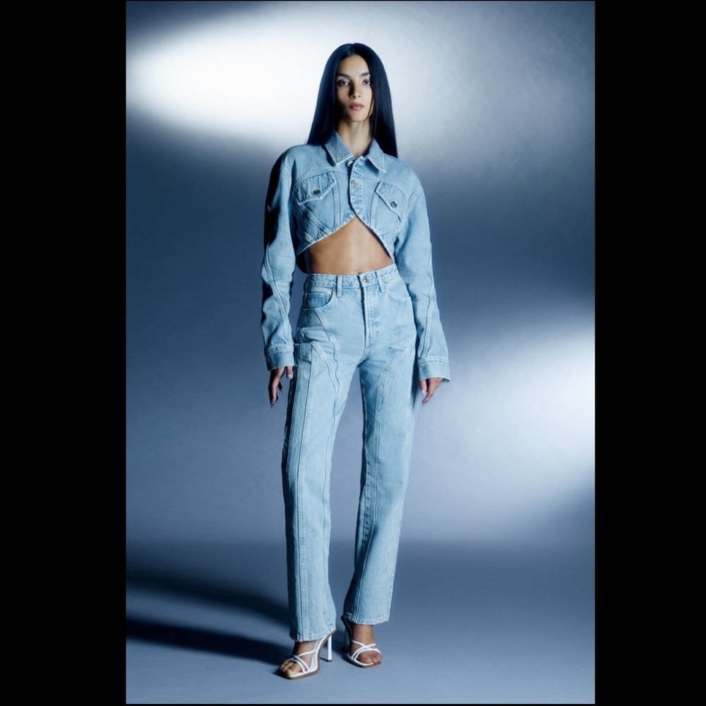 Zara Cropped Denim Jacket